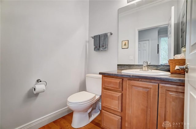 3558 Golden Fox Trl, Lebanon, OH 45036 - bathroom with wood finished floors, toilet, and vanity