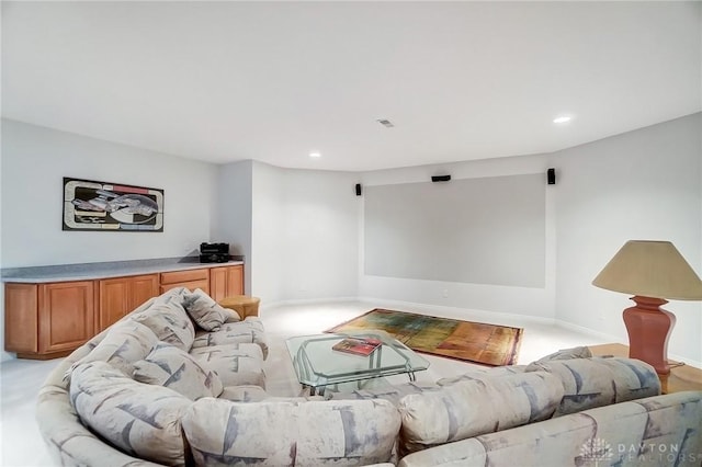 3558 Golden Fox Trl, Lebanon, OH 45036 - living room featuring recessed lighting and light carpet