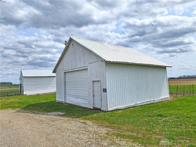 5469 Davis Rd, Jamestown Vlg, OH 45335 - exterior space featuring dirt driveway, an outdoor structure, and fence