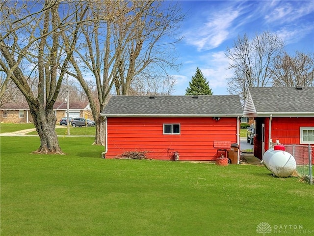 view of home's exterior featuring a lawn
