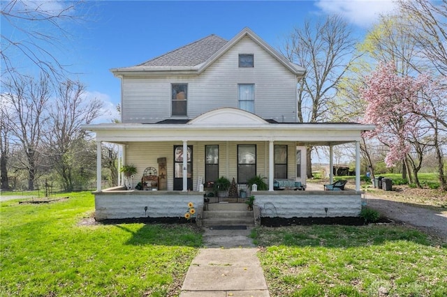 13 S High St, Clark Twp, OH 45146 - country-style home featuring a porch and a front lawn