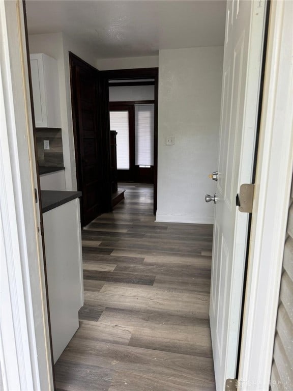 2312 Parkland Ave, Dayton, OH 45405 - hallway featuring dark wood finished floors