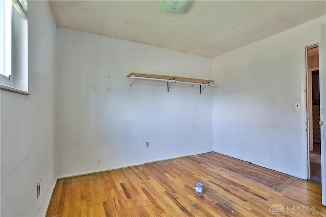 empty room with light wood-style floors