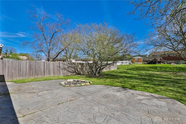 view of patio / terrace with a fenced backyard