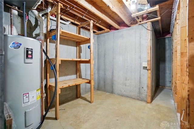 433 Vincent Ct, Middletown, OH 45042 - unfinished basement with electric water heater