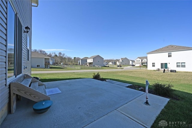 view of patio featuring a residential view