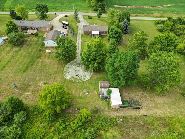 drone / aerial view featuring a rural view