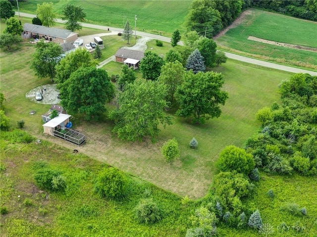 drone / aerial view featuring a rural view