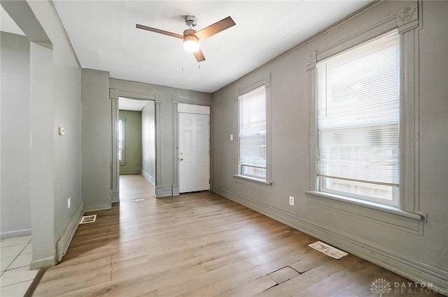 578 Wyoming St, Dayton, OH 45410 - interior space with visible vents, baseboards, and light wood-style flooring