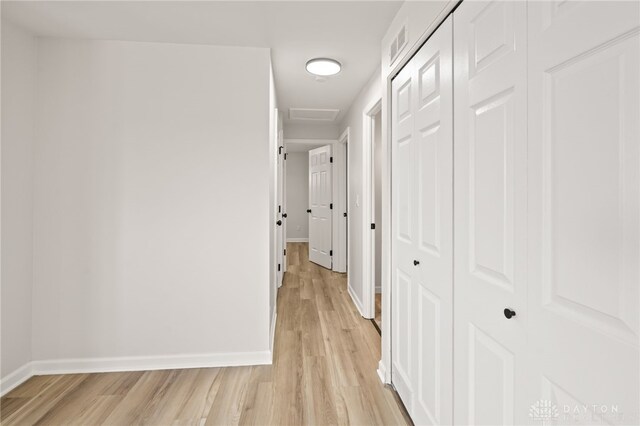 4433 Lambeth Dr, Dayton, OH 45424 - corridor with baseboards, light wood finished floors, and visible vents