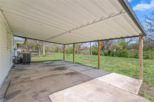 4433 Lambeth Dr, Dayton, OH 45424 - view of patio with central AC unit and a fenced backyard