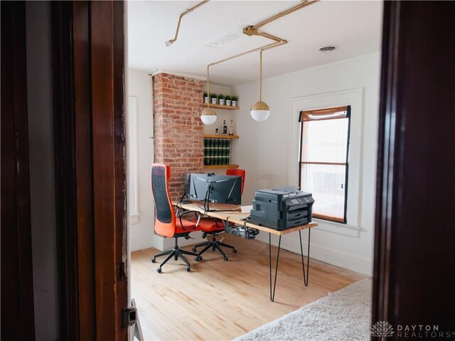 1400 E 3rd St, Dayton, OH 45403 - office space with visible vents and wood finished floors