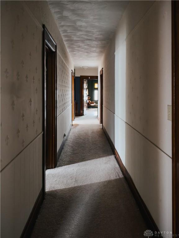 1400 E 3rd St, Dayton, OH 45403 - hallway with carpet flooring