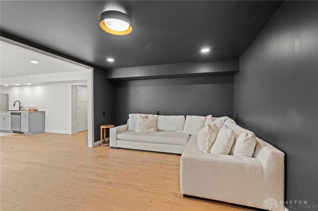 2164 Northbridge Trl, Troy, OH 45373 - living area featuring light wood-style floors, baseboards, and recessed lighting