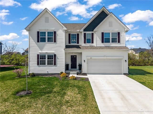3059 Canvasback Ct, Franklin Twp, OH 45005 - traditional home with an attached garage, driveway, and a front lawn