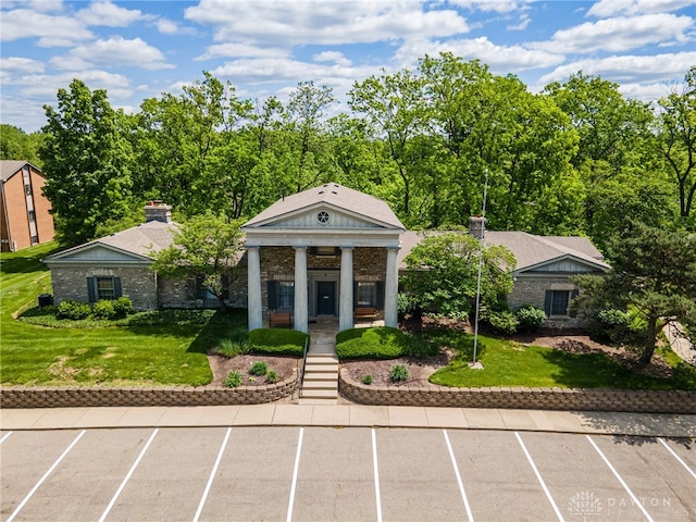 1739 Running Brook Trl Unit F, West Carrollton, OH 45449 - greek revival house featuring uncovered parking, a front yard, and covered porch