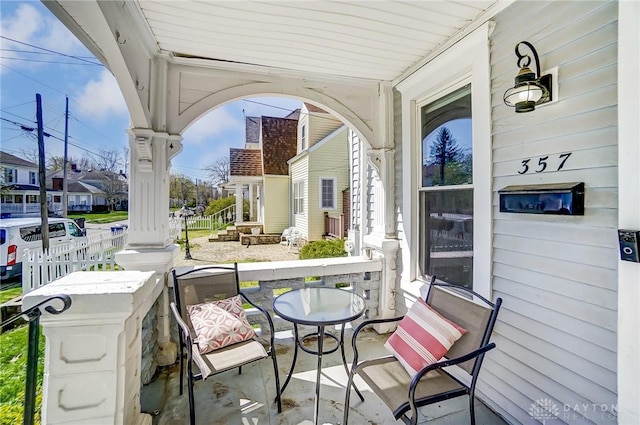 357 High St, Wilmington, OH 45177 - view of patio / terrace featuring a porch