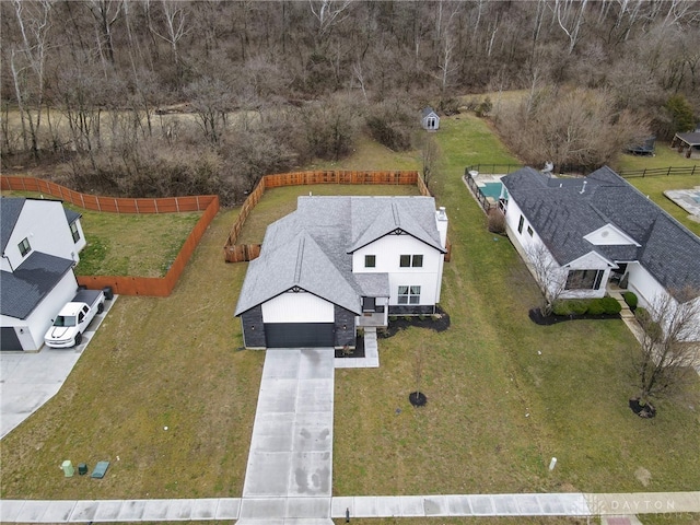 birds eye view of property
