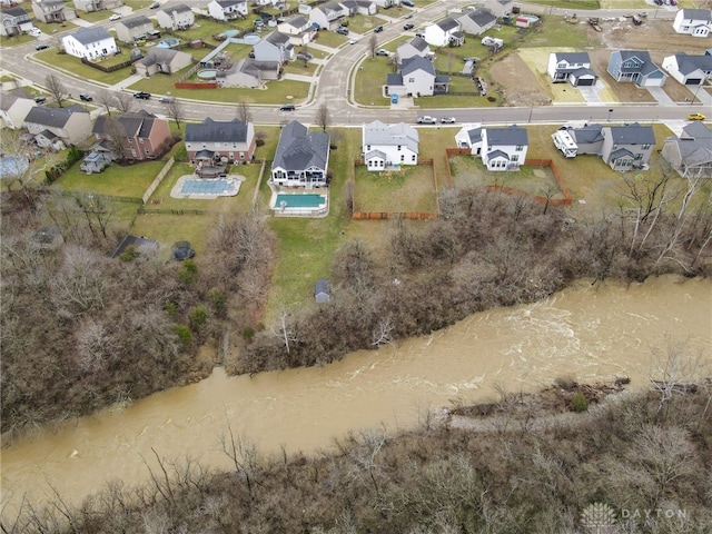 bird's eye view with a residential view