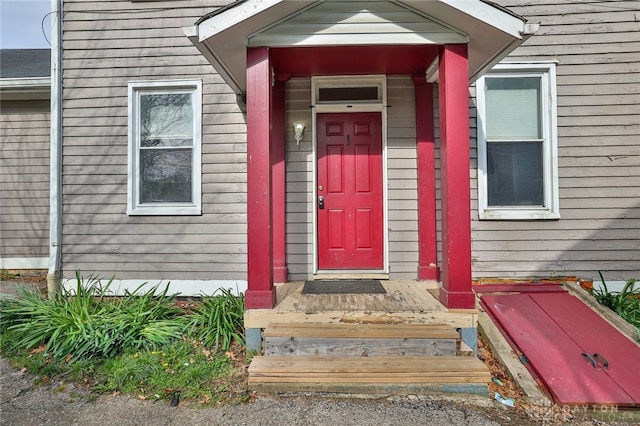view of doorway to property