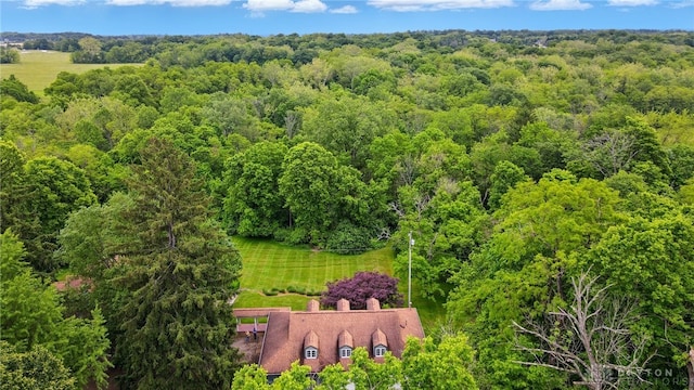 4600 Brown Rd, Sugarcreek Township, OH 45440 - aerial view of property and surrounding area featuring a forest