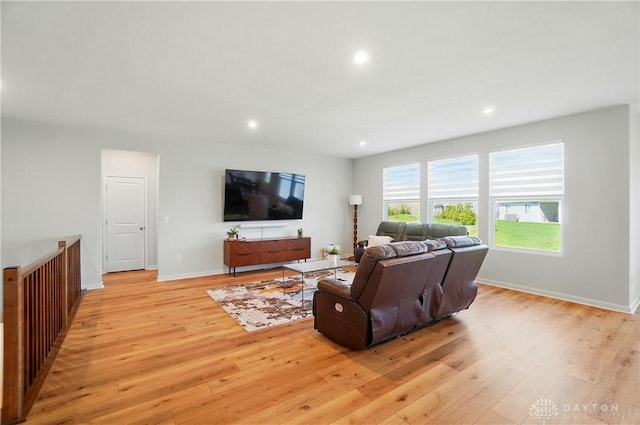 1110 Billingsley Dr, Batavia, OH 45103 - living area with light wood finished floors, baseboards, and recessed lighting