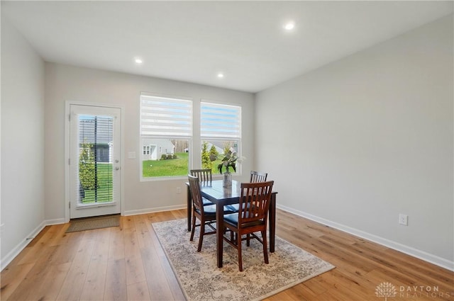 1110 Billingsley Dr, Batavia, OH 45103 - dining space featuring a wealth of natural light, recessed lighting, light wood-style floors, and baseboards