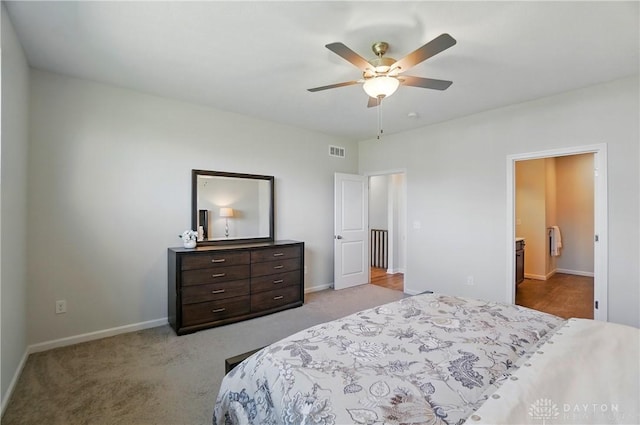 1110 Billingsley Dr, Batavia, OH 45103 - bedroom with light carpet, visible vents, and baseboards