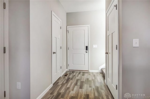 1629 Arden Bnd, Fairborn, OH 45324 - hall with baseboards and wood finished floors