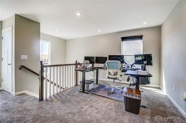 1629 Arden Bnd, Fairborn, OH 45324 - office space with recessed lighting, baseboards, and carpet floors