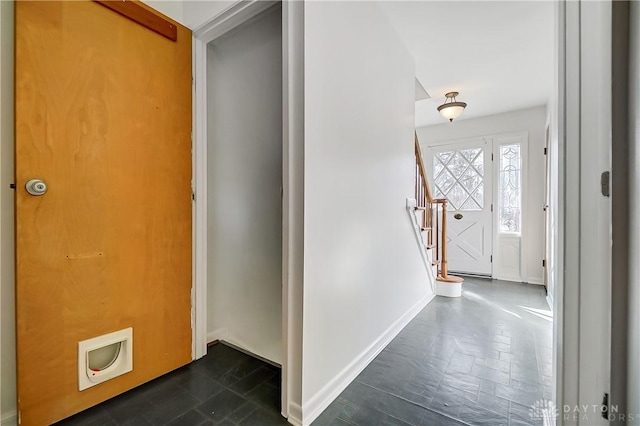 entrance foyer with baseboards