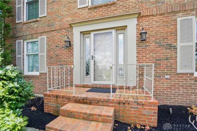 1458 Westwicke Pl, Washington Twp, OH 45459 - doorway to property with brick siding