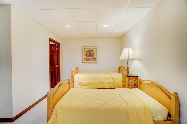 1458 Westwicke Pl, Washington Twp, OH 45459 - bedroom featuring a paneled ceiling and recessed lighting