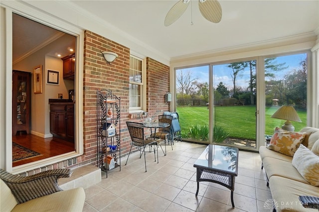 1458 Westwicke Pl, Washington Twp, OH 45459 - sunroom featuring ornamental molding and tile patterned floors