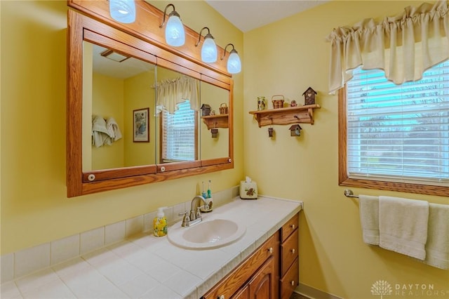 bathroom featuring vanity