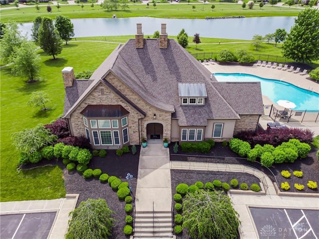 1198 Normandy Rue, Springboro, OH 45458 - drone / aerial view with a water view