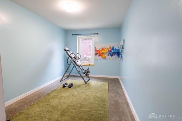 interior space with baseboards