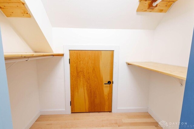 spacious closet featuring wood finished floors