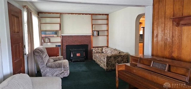 305 S Ada Doty St, Gratis, OH 45330 - living area featuring arched walkways and carpet flooring