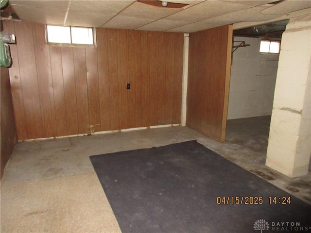1329 Lamar Dr, Springfield, OH 45504 - below grade area featuring a wealth of natural light and wood walls