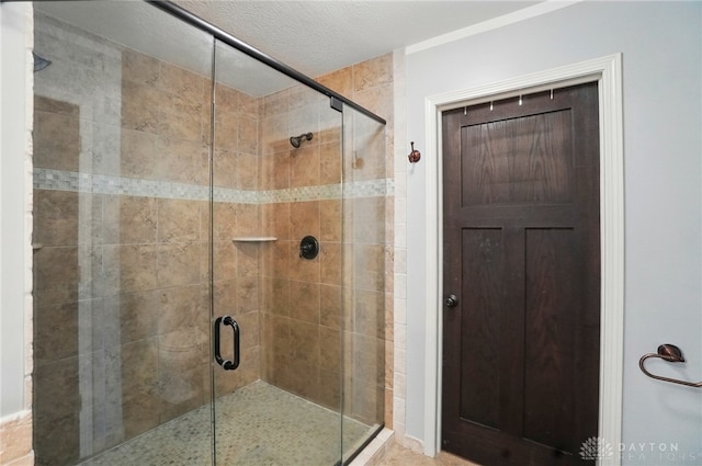 bathroom with a stall shower