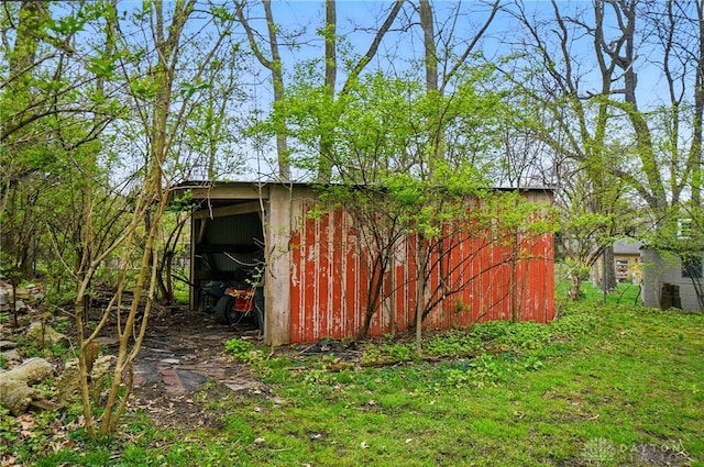 view of pole building