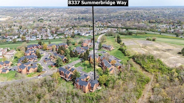 birds eye view of property featuring a residential view