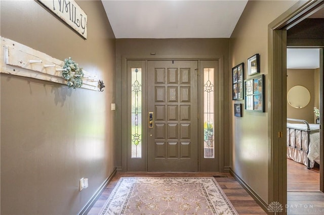6475 Landsend Ct, Butler Township, OH 45414 - foyer entrance featuring baseboards and wood finished floors
