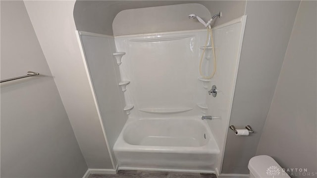 1105 Pursell Ave, Dayton, OH 45420 - bathroom with bathing tub / shower combination and wood finished floors