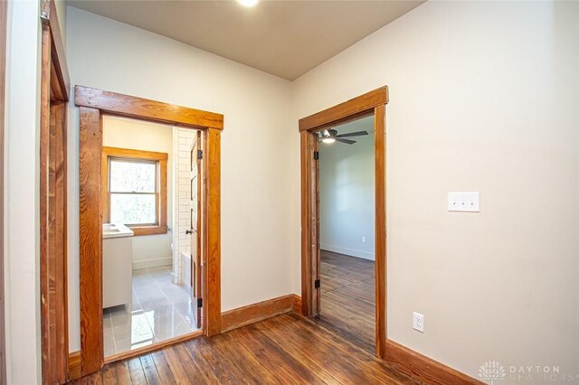 117 Montgomery Ave, Franklin, OH 45005 - interior space featuring wood-type flooring and baseboards