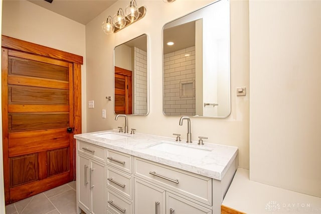 117 Montgomery Ave, Franklin, OH 45005 - full bath with tile patterned flooring, a sink, and double vanity
