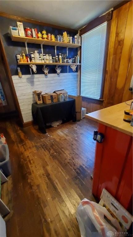 interior space with wood-type flooring