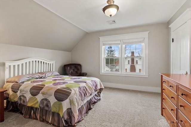 203 W Plum St, Saint Paris, OH 43072 - bedroom with light colored carpet, baseboards, and lofted ceiling