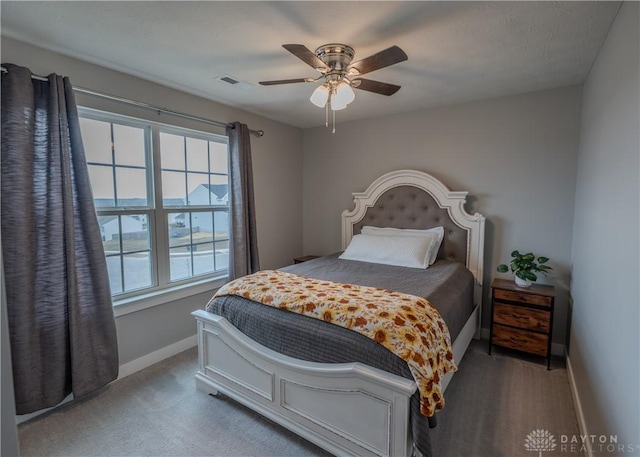 1180 Autumn Ridge Dr, Lebanon, OH 45036 - bedroom featuring visible vents, a ceiling fan, and baseboards